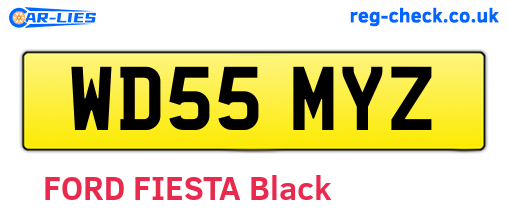 WD55MYZ are the vehicle registration plates.