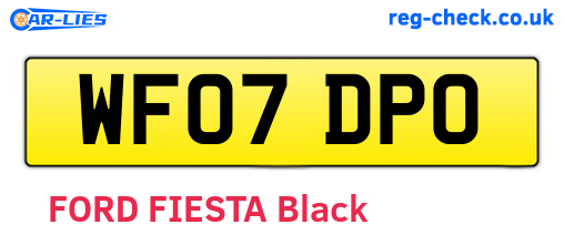 WF07DPO are the vehicle registration plates.