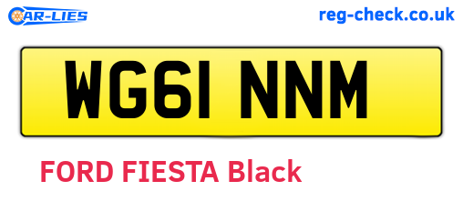 WG61NNM are the vehicle registration plates.