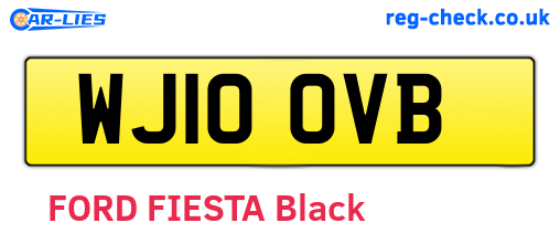 WJ10OVB are the vehicle registration plates.