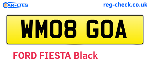 WM08GOA are the vehicle registration plates.