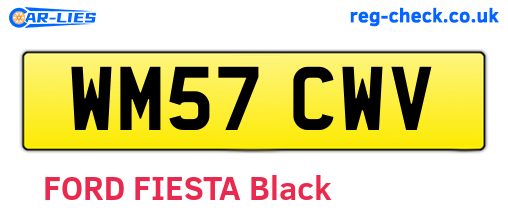 WM57CWV are the vehicle registration plates.