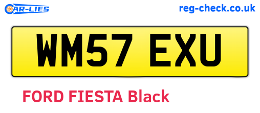 WM57EXU are the vehicle registration plates.