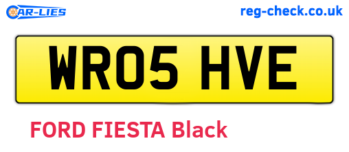 WR05HVE are the vehicle registration plates.