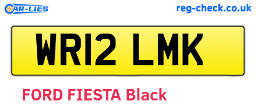 WR12LMK are the vehicle registration plates.