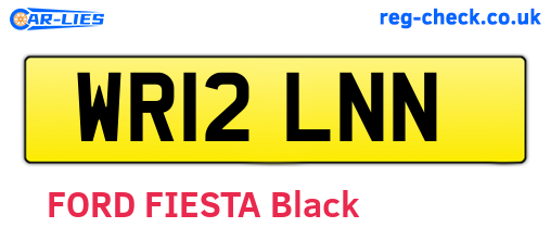 WR12LNN are the vehicle registration plates.