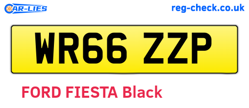 WR66ZZP are the vehicle registration plates.