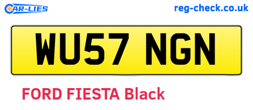 WU57NGN are the vehicle registration plates.