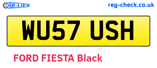 WU57USH are the vehicle registration plates.