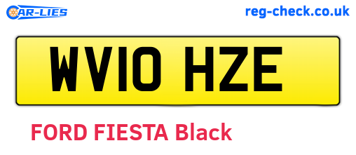 WV10HZE are the vehicle registration plates.