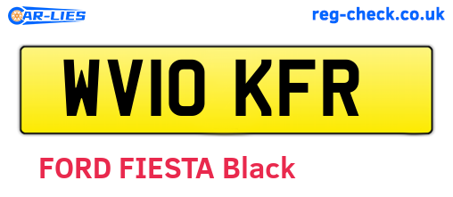 WV10KFR are the vehicle registration plates.