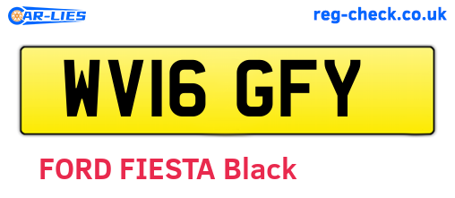WV16GFY are the vehicle registration plates.