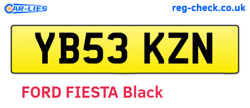 YB53KZN are the vehicle registration plates.