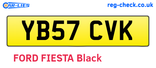 YB57CVK are the vehicle registration plates.