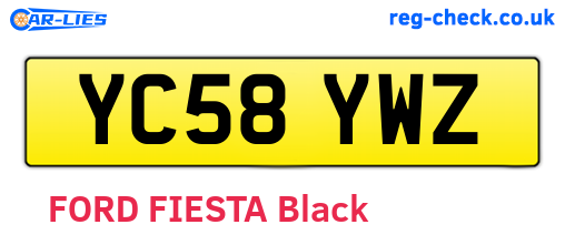 YC58YWZ are the vehicle registration plates.