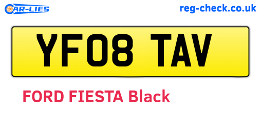 YF08TAV are the vehicle registration plates.