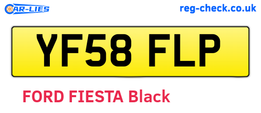 YF58FLP are the vehicle registration plates.