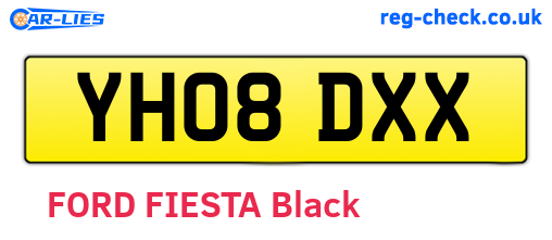 YH08DXX are the vehicle registration plates.