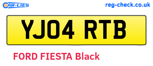 YJ04RTB are the vehicle registration plates.