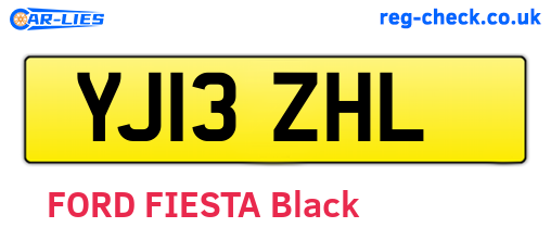 YJ13ZHL are the vehicle registration plates.