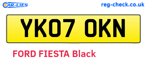 YK07OKN are the vehicle registration plates.