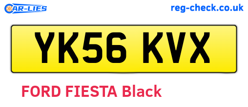 YK56KVX are the vehicle registration plates.