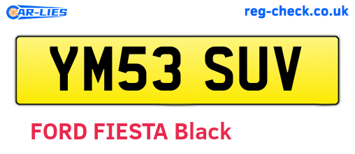 YM53SUV are the vehicle registration plates.