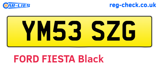 YM53SZG are the vehicle registration plates.
