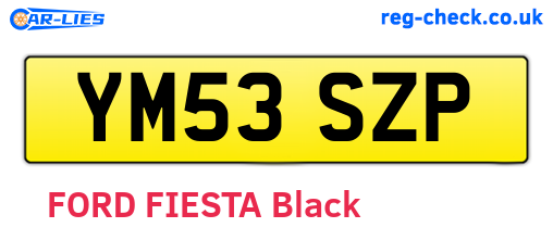 YM53SZP are the vehicle registration plates.