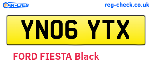 YN06YTX are the vehicle registration plates.