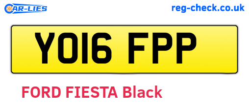 YO16FPP are the vehicle registration plates.
