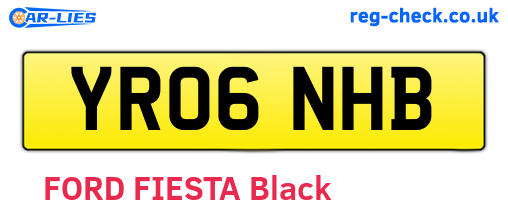 YR06NHB are the vehicle registration plates.