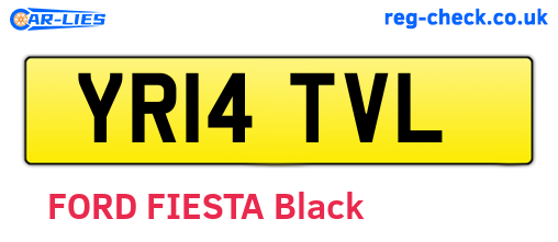 YR14TVL are the vehicle registration plates.