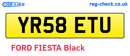 YR58ETU are the vehicle registration plates.