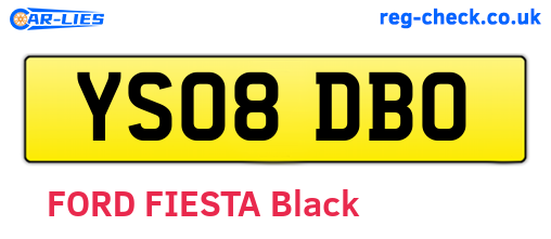 YS08DBO are the vehicle registration plates.