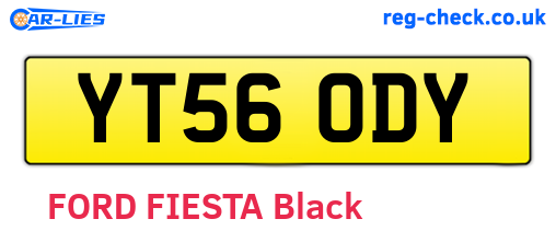 YT56ODY are the vehicle registration plates.