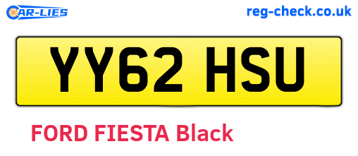 YY62HSU are the vehicle registration plates.