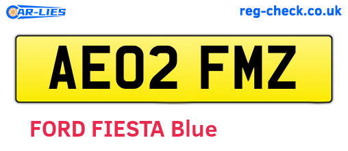 AE02FMZ are the vehicle registration plates.