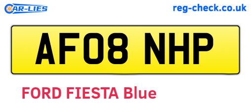 AF08NHP are the vehicle registration plates.