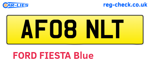 AF08NLT are the vehicle registration plates.