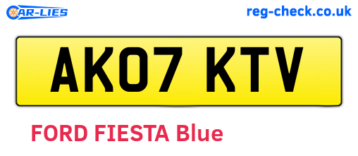 AK07KTV are the vehicle registration plates.