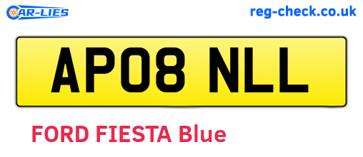 AP08NLL are the vehicle registration plates.