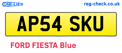 AP54SKU are the vehicle registration plates.