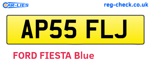 AP55FLJ are the vehicle registration plates.