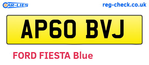 AP60BVJ are the vehicle registration plates.