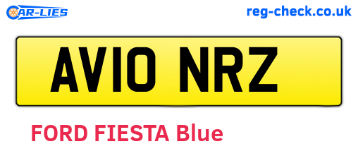 AV10NRZ are the vehicle registration plates.