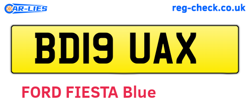 BD19UAX are the vehicle registration plates.