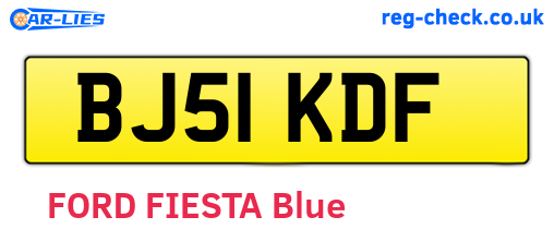 BJ51KDF are the vehicle registration plates.