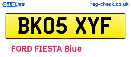 BK05XYF are the vehicle registration plates.