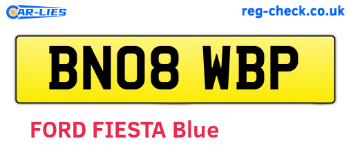 BN08WBP are the vehicle registration plates.
